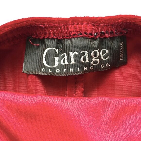 Vtg 90's Garage Brand Long Floor Length Red Velvet Dress - Picture 4 of 4